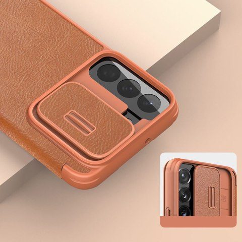 Etui Samsung Galaxy S22+ Plus Nillkin Qin Leather Pro brązowe