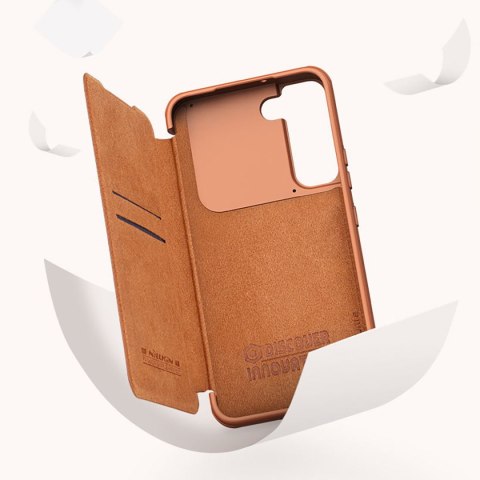 Etui Samsung Galaxy S22+ Plus Nillkin Qin Leather Pro brązowe