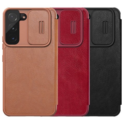 Etui Samsung Galaxy S22+ Plus Nillkin Qin Leather Pro brązowe