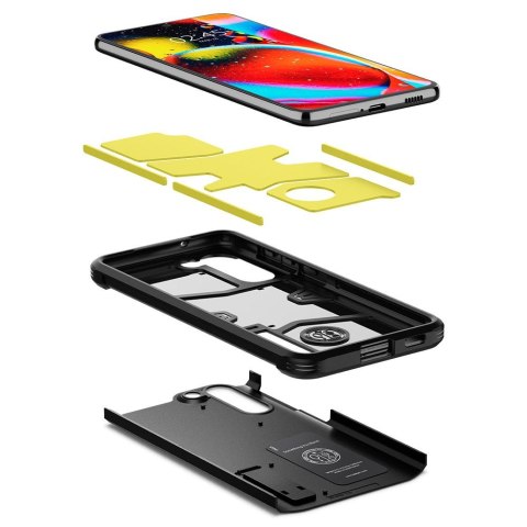 Etui na telefon Samsung Galaxy S21 FE Spigen Tough Pancerne Czarne