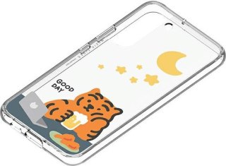 Etui na telefon Samsung Galaxy S22+ Plus Frame Cover Muzik Tiger biały