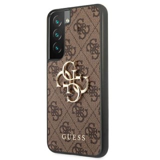 Etui Guess GUHCS22S4GMGBR Samsung Galaxy S22 brązowy/brown hardcase 4G Big Metal Logo