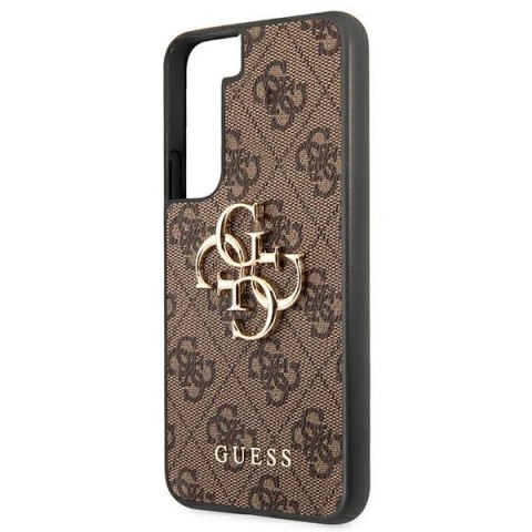 Etui na telefon Samsung Galaxy S22 Guess brązowe hardcase z logo 4G