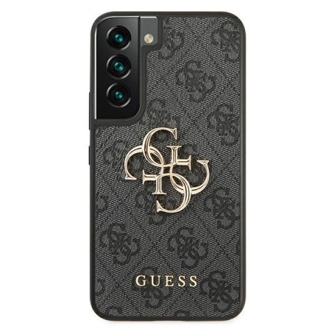 Etui na telefon Samsung Galaxy S22 Guess szare hardcase z logo 4G