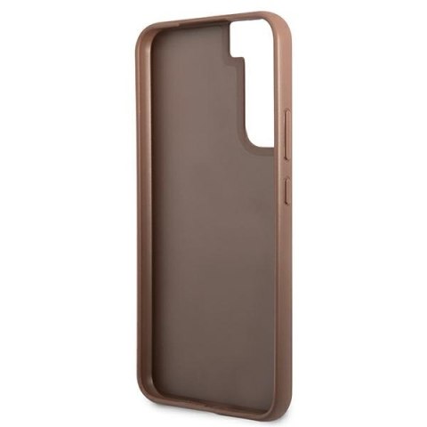 Etui na telefon Samsung Galaxy S22 Guess brązowe hardcase 4G Metal Gold