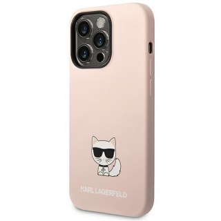 Etui na telefon iPhone 14 Pro Max Karl Lagerfeld Choupette jasnoróżowe