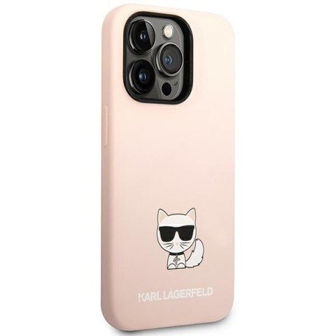 Etui na telefon iPhone 14 Pro Max Karl Lagerfeld Choupette jasnoróżowe