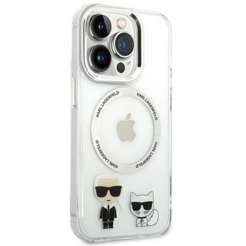 Etui na telefon iPhone 14 Pro Max Karl Lagerfeld transparentne MagSafe