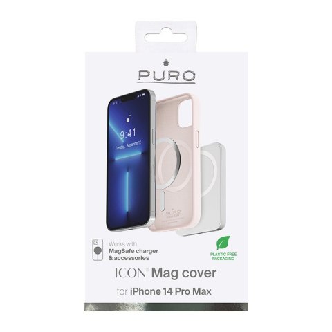 Etui iPhone 14 Pro Max PURO ICON MAG MagSafe różowy (Dusty Pink)