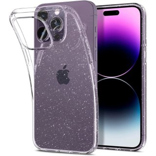 Etui iPhone 14 Pro Max Spigen Liquid Crystal brokatowe przezroczyste