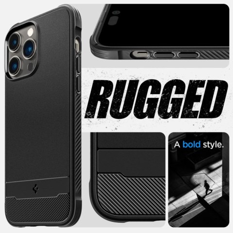 Etui na telefon iPhone 14 Pro Max Spigen Rugged Armor MagSafe matowe