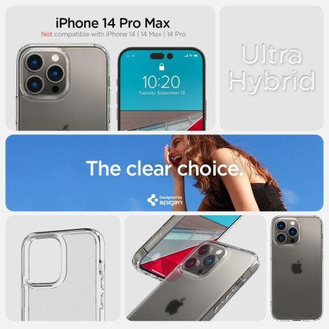 Etui na telefon iPhone 14 Pro Max Spigen Ultra Hybrid Frost Clear