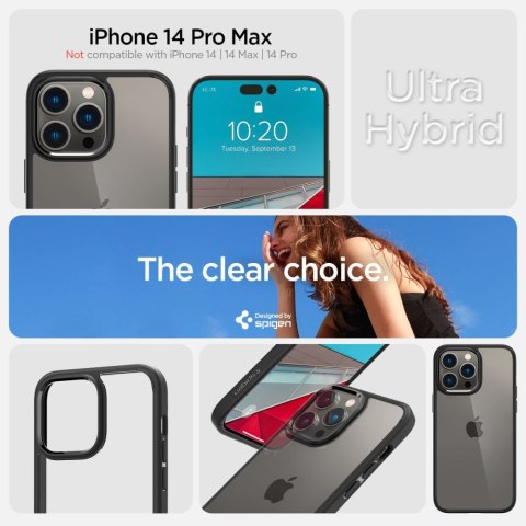 Etui na telefon iPhone 14 Pro Max Spigen Ultra Hybrid matowe czarne