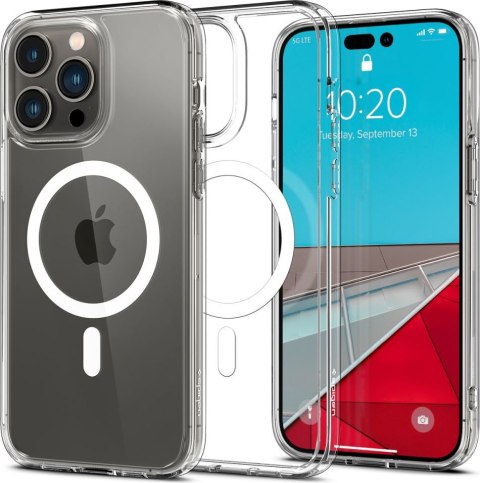 Etui na telefon iPhone 14 Pro Max Spigen Ultra Hybrid MagSafe białe