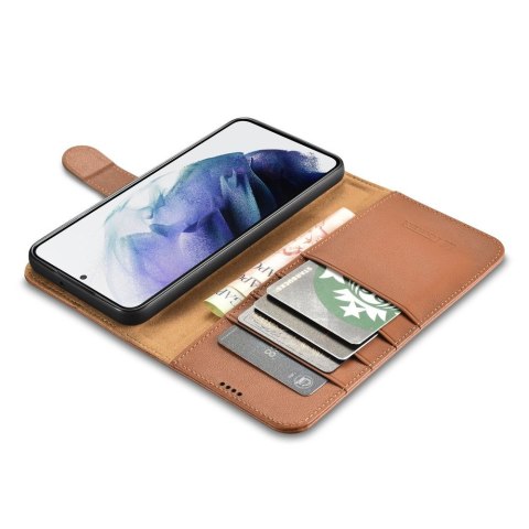 Etui Samsung Galaxy S22+ Plus iCarer brązowe Haitang Leather Wallet