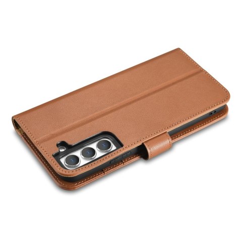 Etui Samsung Galaxy S22+ Plus iCarer brązowe Haitang Leather Wallet