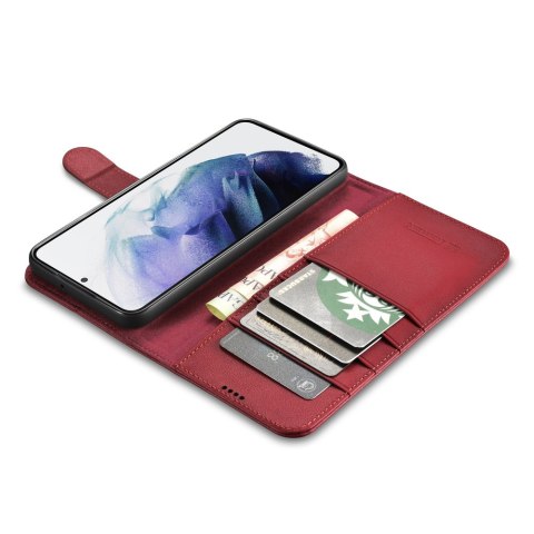 Etui Samsung Galaxy S22+ Plus iCarer czerwone Haitang Leather Wallet