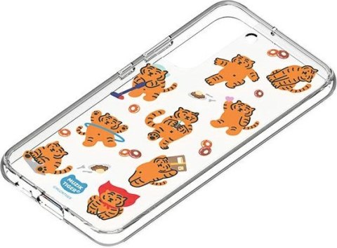 Etui na telefon Samsung Galaxy S22 z ramką Muzik Tiger biały