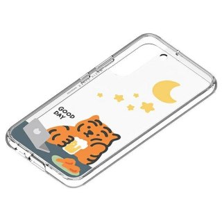 Panel Samsung Galaxy S22 GP-TOU021HOSOW do etui Frame Cover Muzik Tiger biały/white