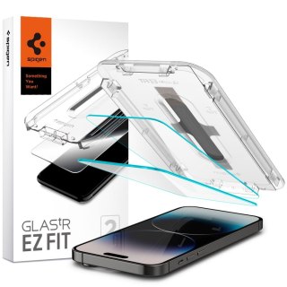 Szkło hartowane iPhone 14 Pro Max Spigen GLAS.tR ez Fit Clear 2 PACK