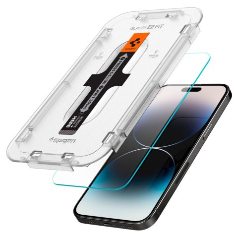 Szkło hartowane iPhone 14 Pro Max Spigen GLAS.tR ez Fit Clear 2 PACK