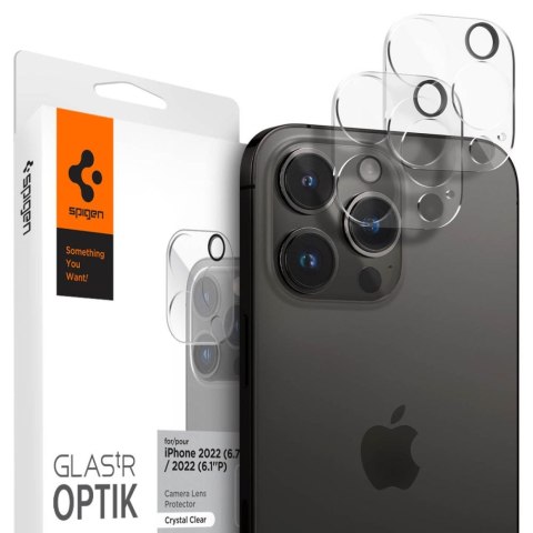 Szkło hartowane na aparat Spigen Optik.tr Camera Protector Apple iPhone 14 Pro/14 Pro Max Crystal Clear [2 PACK]