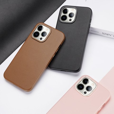 Etui na telefon iPhone 14 Pro Max Dux Ducis Grit MagSafe brązowy