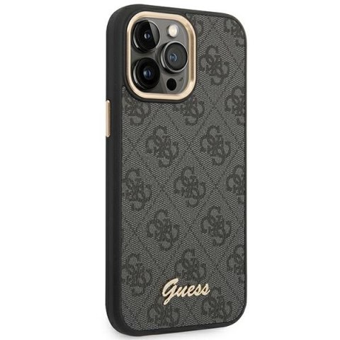 Etui na telefon iPhone 14 Pro Max Guess czarne hard case Vintage Gold