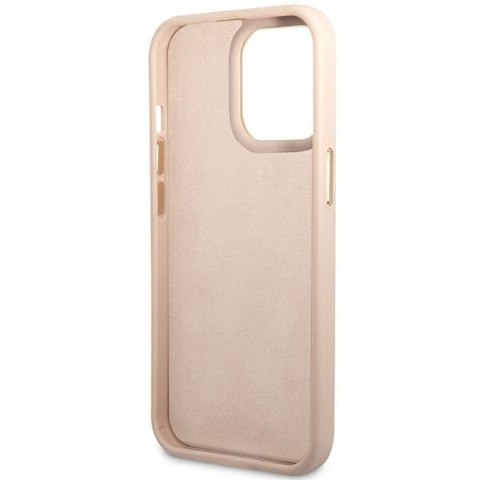 Etui na telefon iPhone 14 Pro Max Guess różowe hard case Vintage Gold