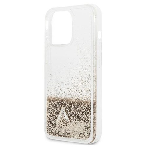 Etui na telefon iPhone 14 Pro Max Guess Glitter Charms złote