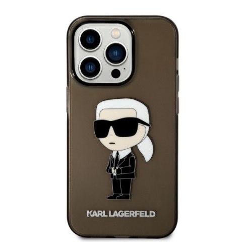 Etui na telefon iPhone 14 Pro Max Karl Lagerfeld Ikonik czarne