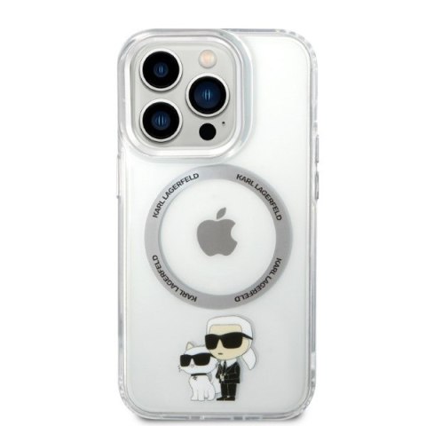 Etui na telefon iPhone 14 Pro Max Karl Lagerfeld transparentne MagSafe