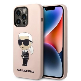 Etui na telefon iPhone 14 Pro Max Karl Lagerfeld różowe MagSafe