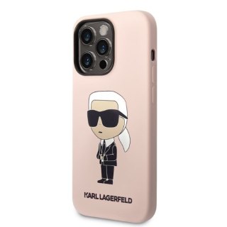 Etui na telefon iPhone 14 Pro Max Karl Lagerfeld różowe MagSafe