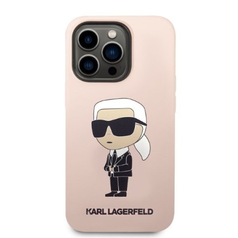 Etui na telefon iPhone 14 Pro Max Karl Lagerfeld różowe MagSafe