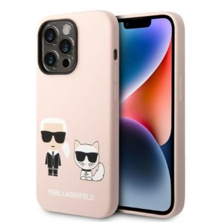 Etui na telefon iPhone 14 Pro Max Karl Lagerfeld jasnoróżowe MagSafe