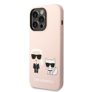 Etui na telefon iPhone 14 Pro Max Karl Lagerfeld jasnoróżowe MagSafe