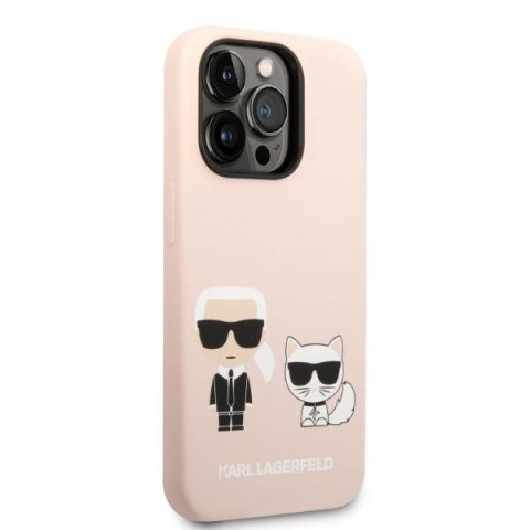 Etui na telefon iPhone 14 Pro Max Karl Lagerfeld jasnoróżowe MagSafe