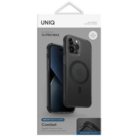 Etui na telefon iPhone 14 Pro Max UNIQ Combat MagClick czarny