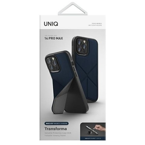 Etui na telefon iPhone 14 Pro Max UNIQ Transforma MagClick niebieskie