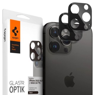 Szkło hartowane na aparat Spigen Optik.tr Camera Protector Apple iPhone 14 Pro/14 Pro Max Black [2 PACK]