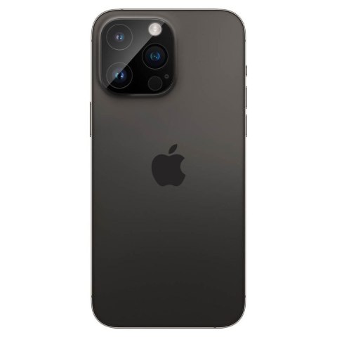 Szkło hartowane iPhone 14 Pro / 14 Pro Max Spigen Optik.tr Camera Protector Black [2 PACK]