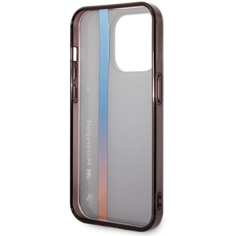 Etui iPhone 14 Pro Max BMW czarne IML Tricolor Stripe