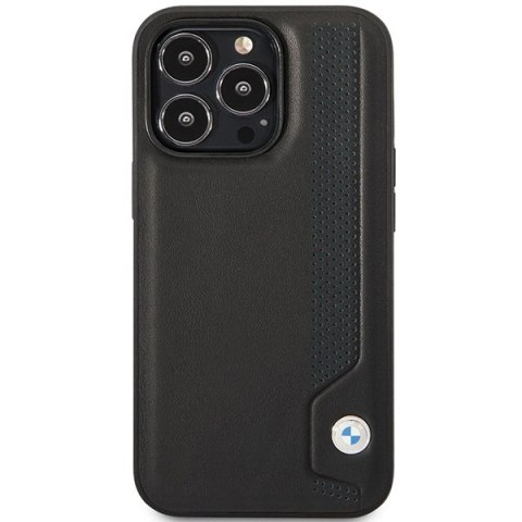 Etui BMW BMHCP14X22RBDK Apple iPhone 14 Pro Max czarny/black hardcase Leather Blue Dots