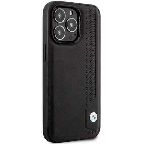 Etui BMW BMHCP14X22RBDK Apple iPhone 14 Pro Max czarny/black hardcase Leather Blue Dots