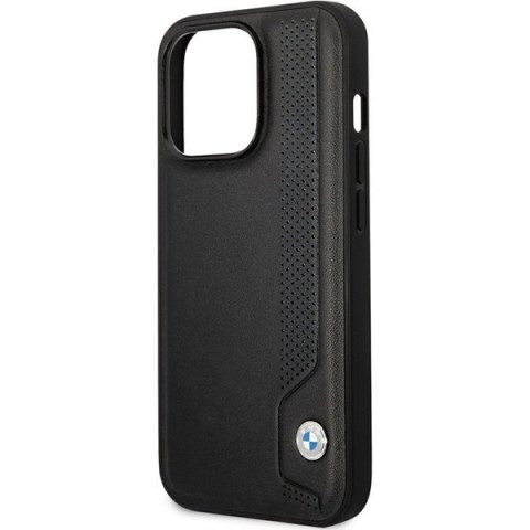 Etui BMW BMHCP14X22RBDK Apple iPhone 14 Pro Max czarny/black hardcase Leather Blue Dots