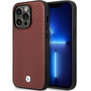 Etui BMW BMHCP14X22RFGR Apple iPhone 14 Pro Max burgundowy/burgundy Leather Diamond Pattern