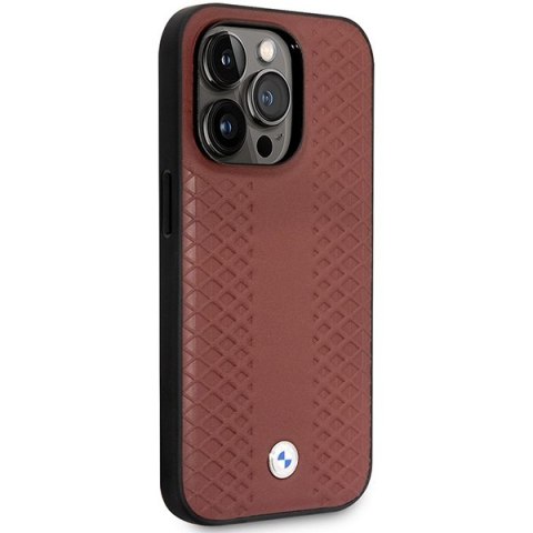 Etui BMW BMHCP14X22RFGR Apple iPhone 14 Pro Max burgundowy/burgundy Leather Diamond Pattern