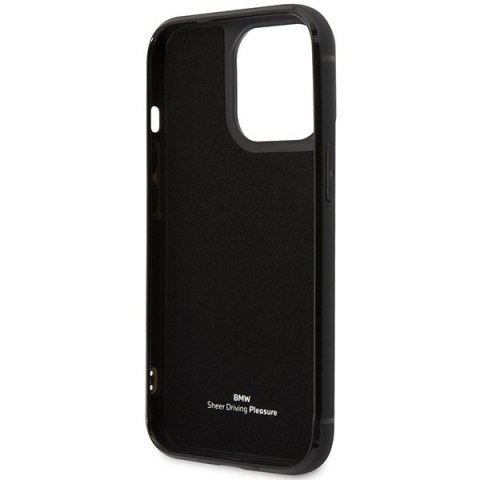 Etui iPhone 14 Pro Max BMW czarne Leather Card Slot