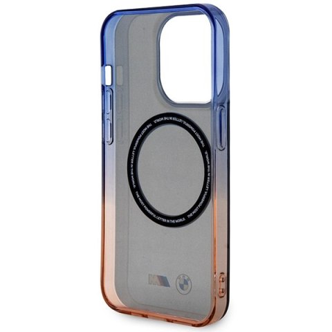 Etui na telefon iPhone 14 Pro Max BMW szare hardcase MagSafe